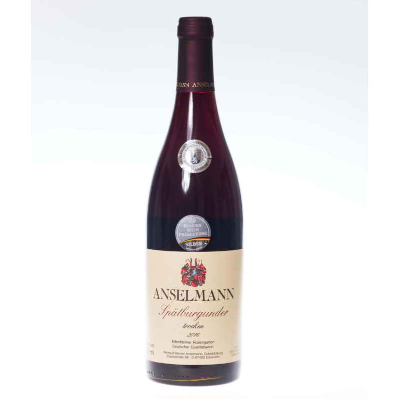 Vin rouge Allemand - Region Pfalz - Spatburgunder trocken Anselmann - Pinot noir