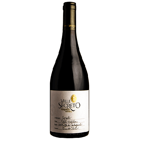 Vin rouge chilien - DO Cachapoal - Viña Valle Secreto - Cuvée First Edition - Syrah