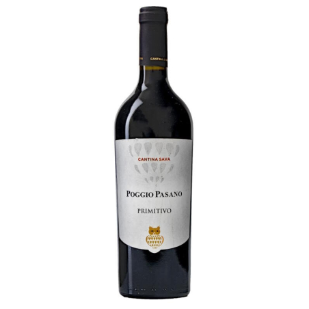 Vin rouge italien - IGP Primitivo Puglia - Cantina Sava - Cuvée Poggio Pasano