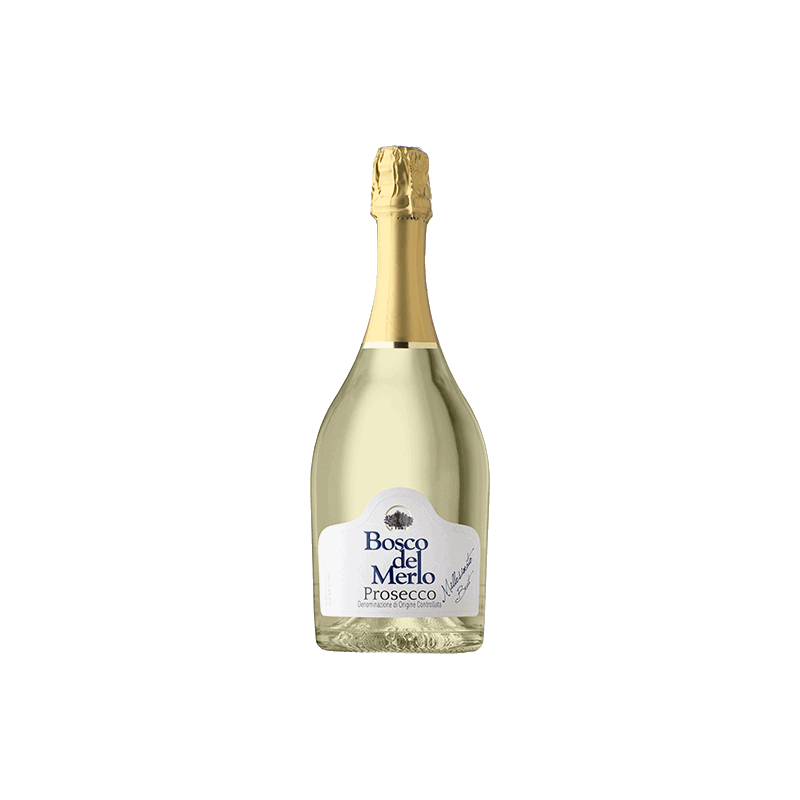 Vin pétillant italien vegan - DOC Prosecco - Bosco del Merlo - Prosecco Brut Millesimato